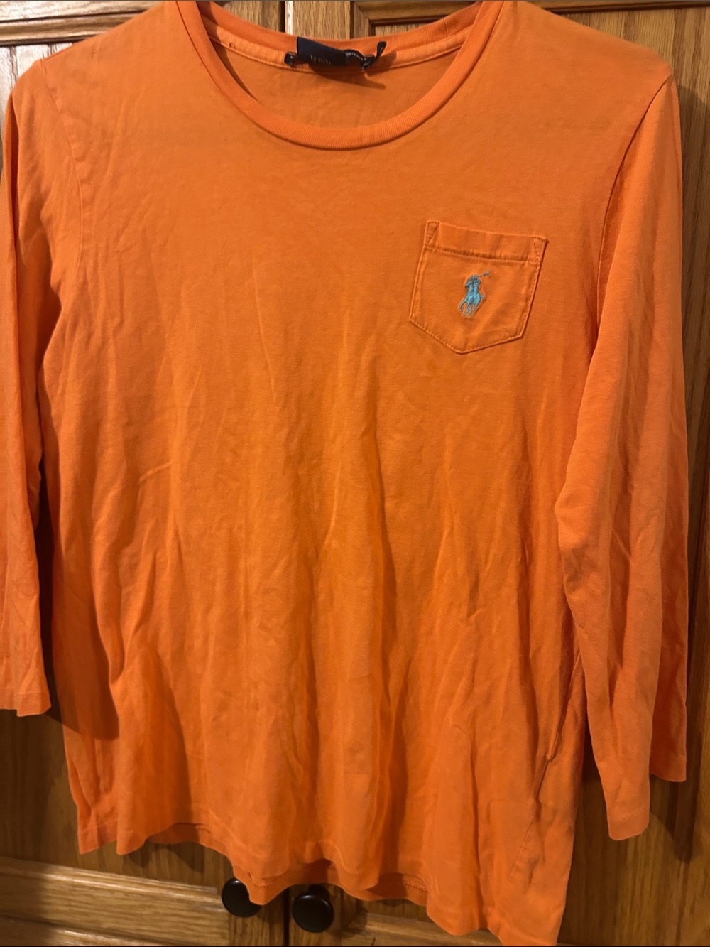 Polo by Ralph Lauren Bright Orange Long-Sleeve Pocket Tee